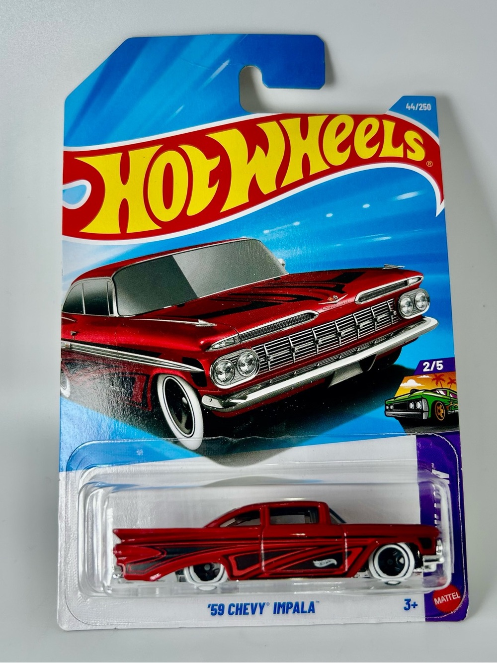 Hot Wheels Layin Low '59 Chevy Impala Red Maroon NEW For 2025 2/5 44/240